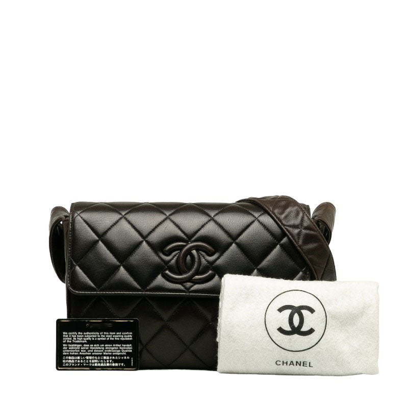 Top Quality Chanel Quilted Belt Bag Waist Bag Lambskin Black Ladies