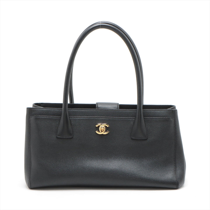 Top Quality Chanel Executive Leather Tote Bag Black Gold  17th