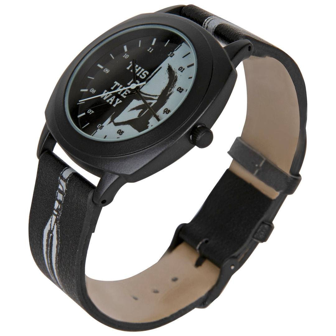 Star Wars The Mandalorian Helmet Symbol Watch with Adjustable Strap