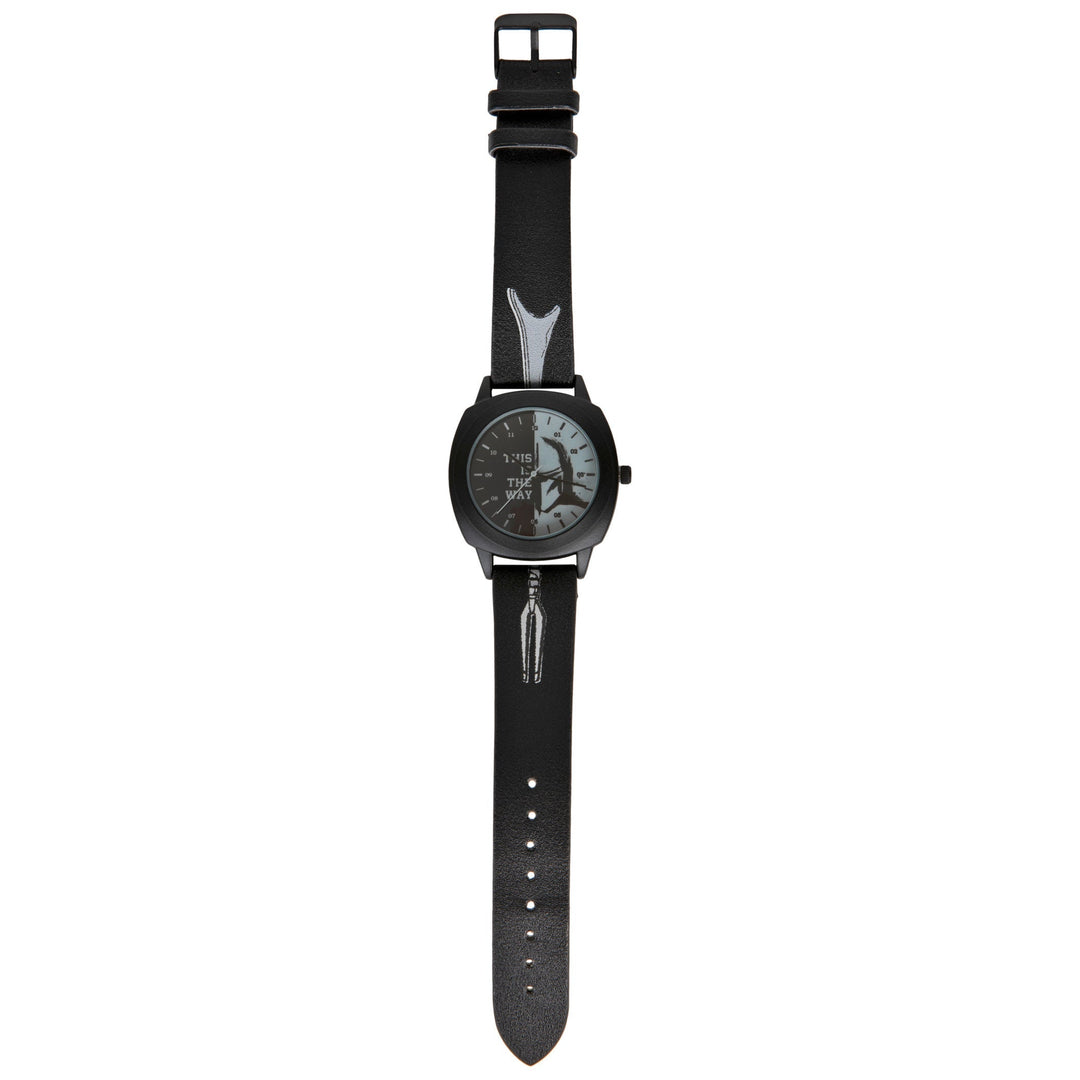 Star Wars The Mandalorian Helmet Symbol Watch with Adjustable Strap