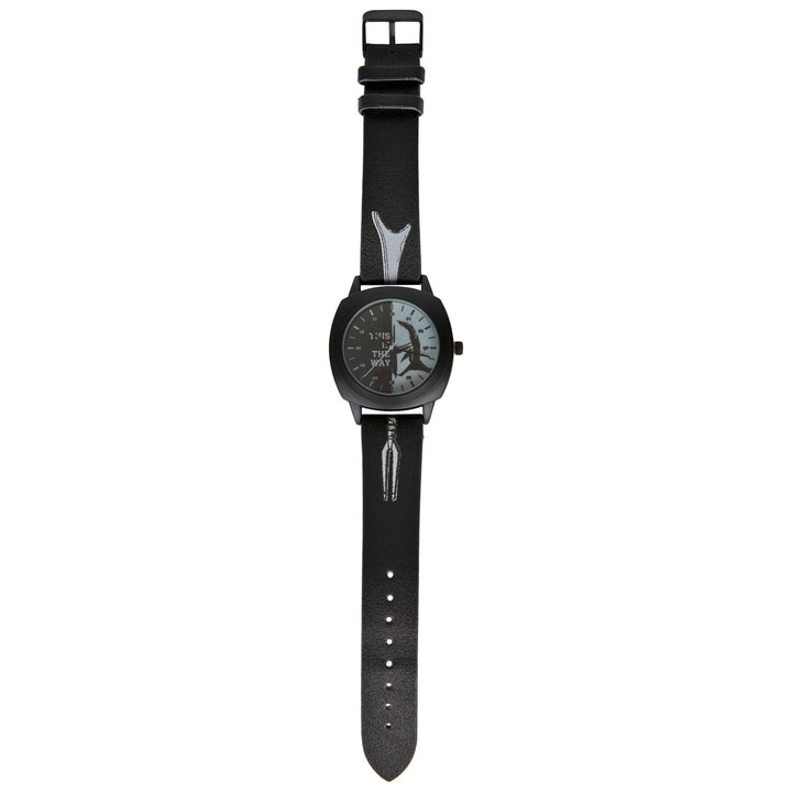 Star Wars The Mandalorian Helmet Symbol Watch with Adjustable Strap