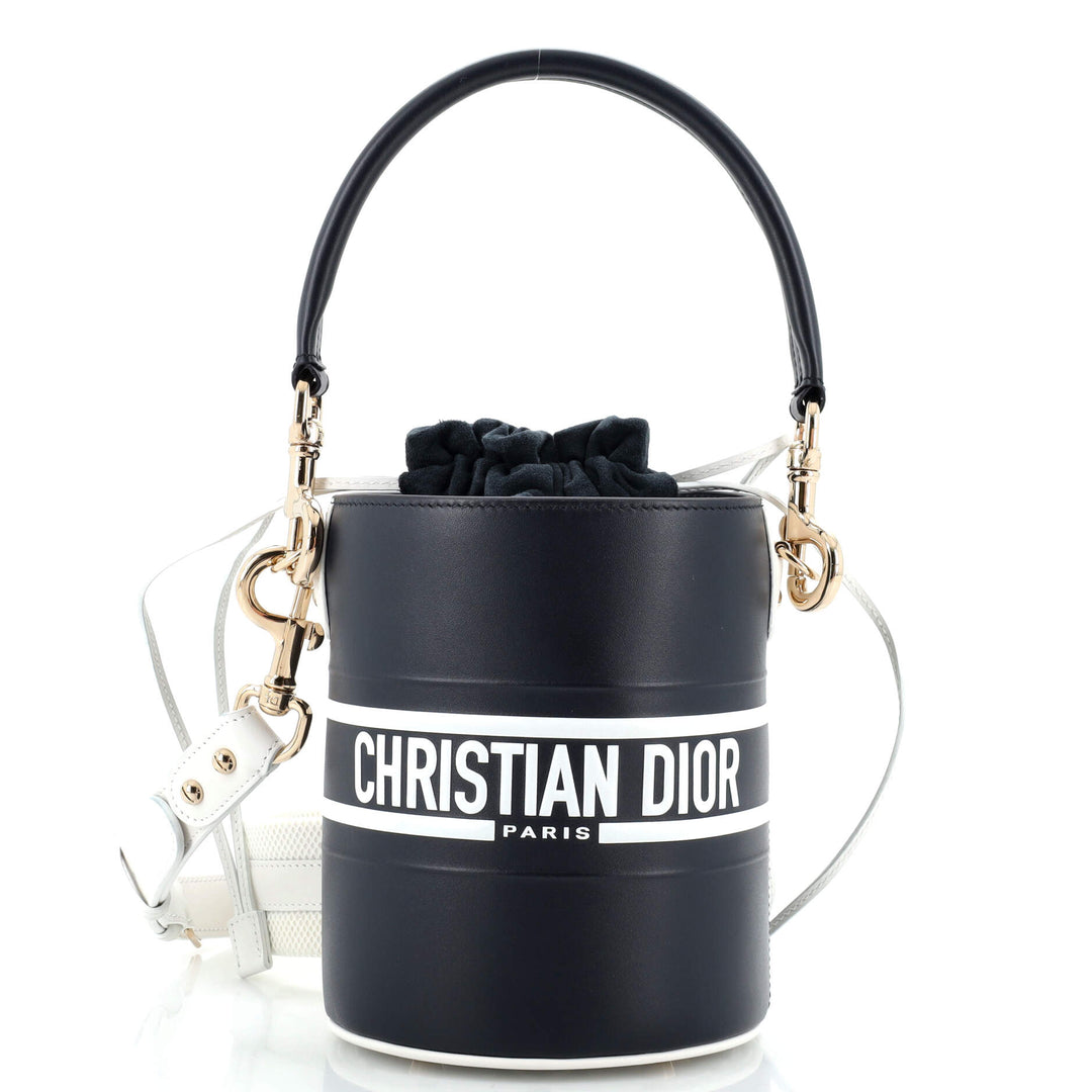 Top quality Dior Vibe Drawstring Bucket Bag Leather Small