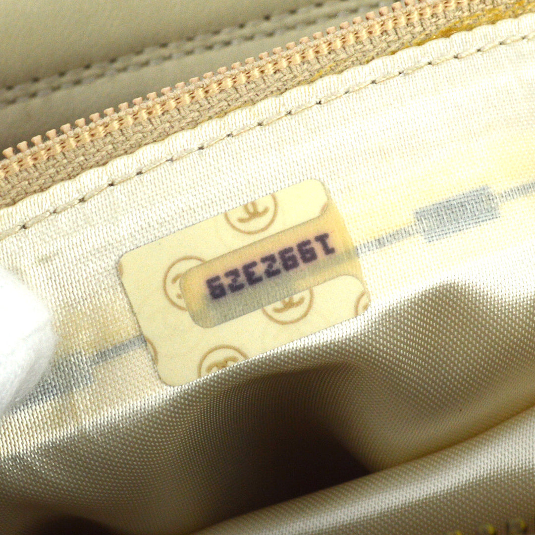 Top Quality Chanel 1989-1991 Ivory Lambskin Camera Bag Large