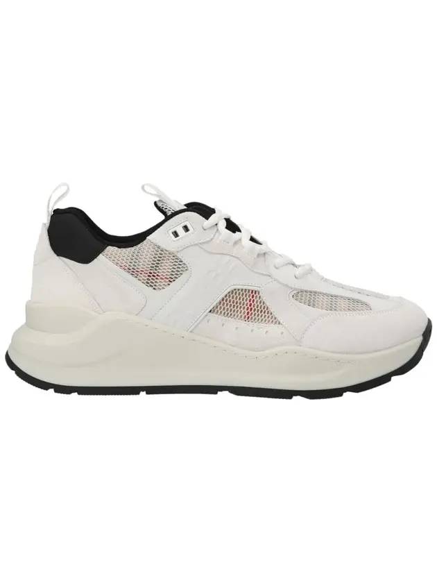 Top Quality Burberry Vintage Check Mesh and Suede Sneakers Archive Beige White