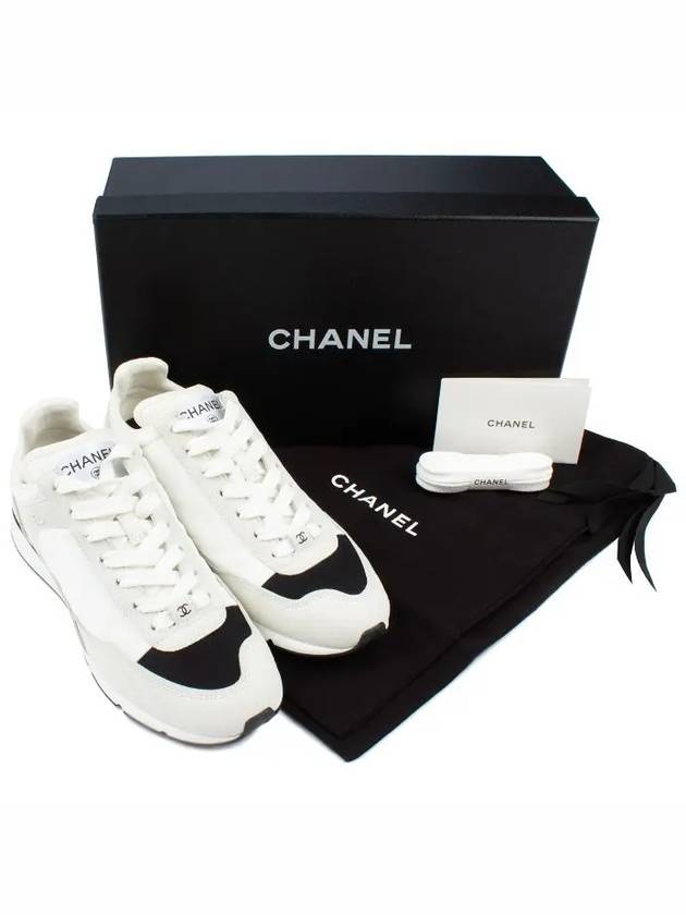 Logo Low Top Sneakers White Chanel