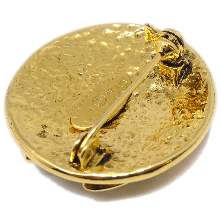 Top Quality Chanel Medallion Brooch Pin Gold 94P