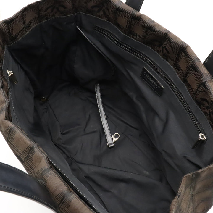 Top Quality Chanel NEW LABEL LINE TOTO MM TOTO BAG Nylon Jaguar Dark Brown Tea Black A15991