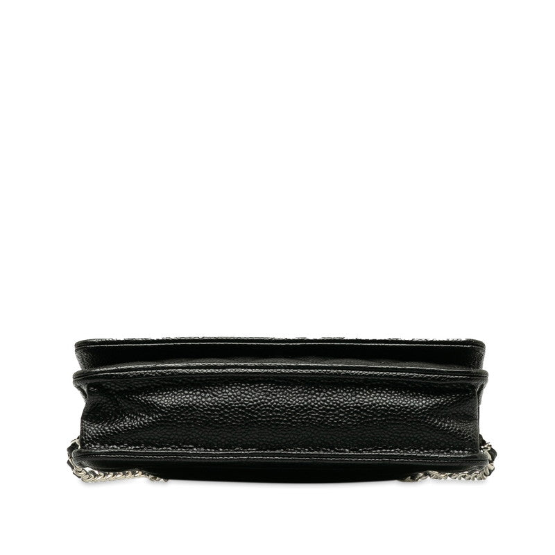 Top Quality Chanel Matrases Coco  Chain Shoulder Wallet Black Caviar S  CHANEL