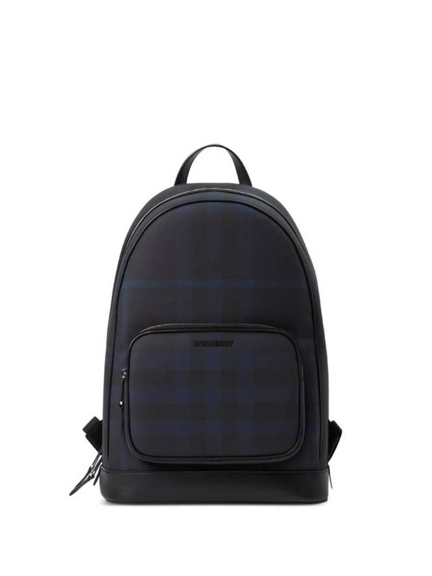 Burberry Rocco Check Print Backpack Navy