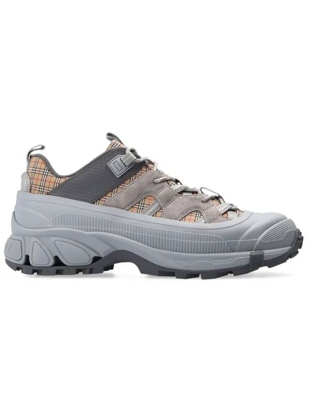 Burberry Vintage Check Suede Low Top Sneakers Grey