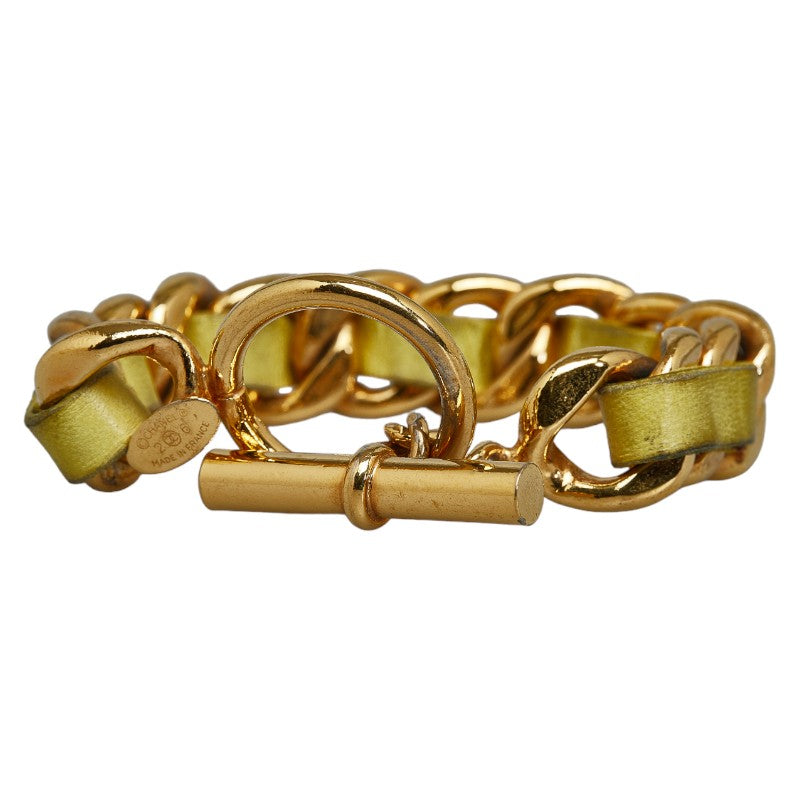 Top Quality Chanel Armband Gold Yellow  Leather  Chanel