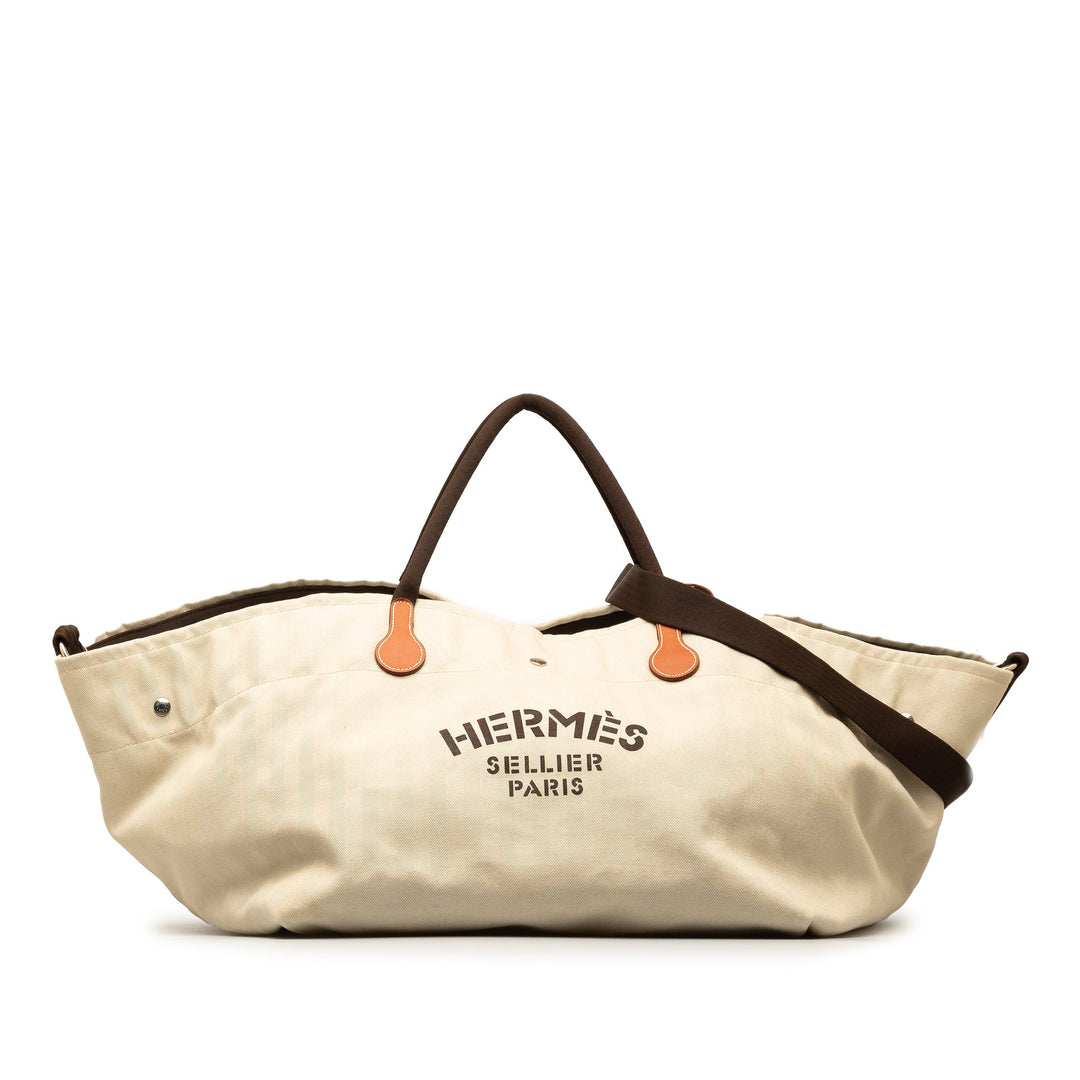 Hermes Toile Fourre Tout du Cavalier Carryall Tote Satchel