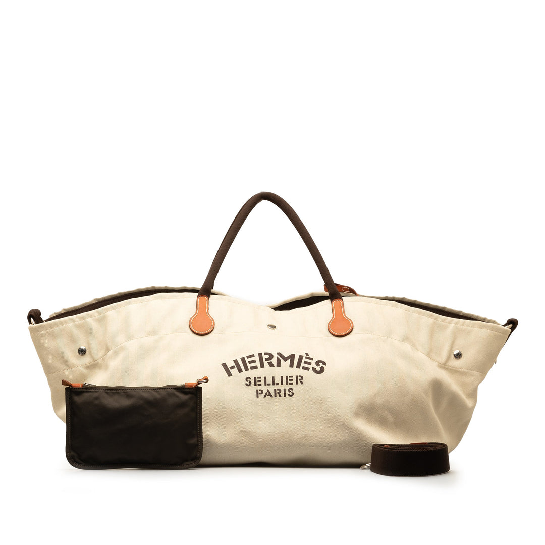 Top quality Hermes Toile Fourre Tout du Cavalier Carryall Tote Satchel