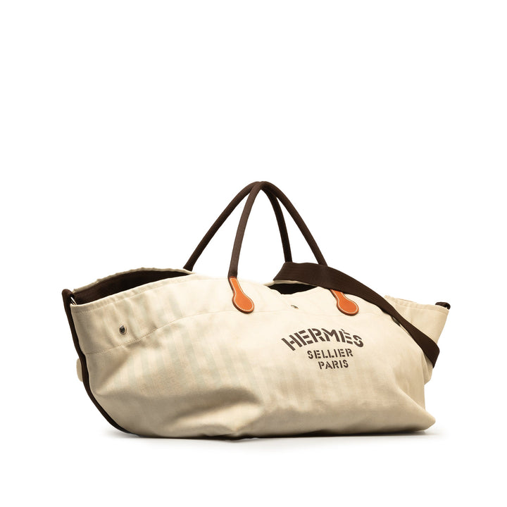 Top quality Hermes Toile Fourre Tout du Cavalier Carryall Tote Satchel