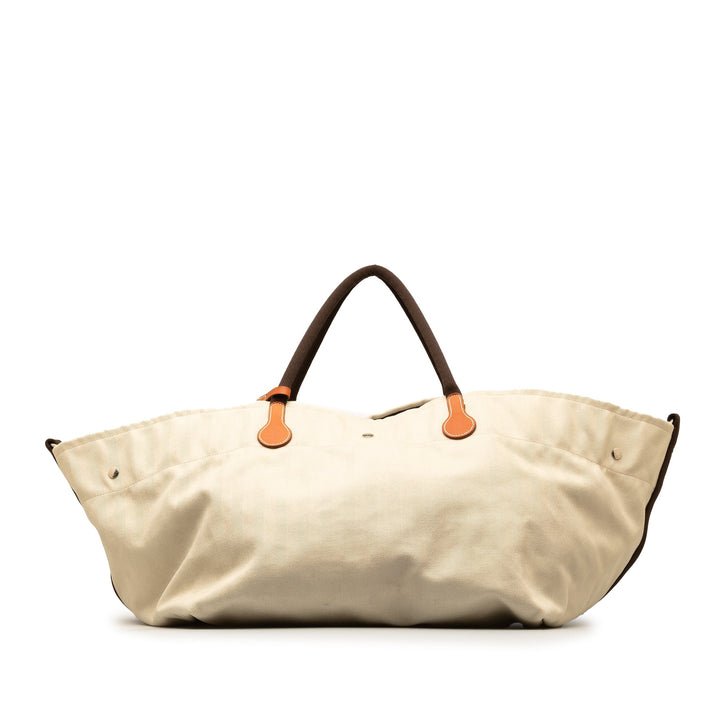 Top quality Hermes Toile Fourre Tout du Cavalier Carryall Tote Satchel
