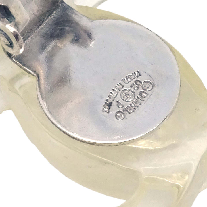 Top Quality Chanel CC Earrings Clip-On Clear 02P