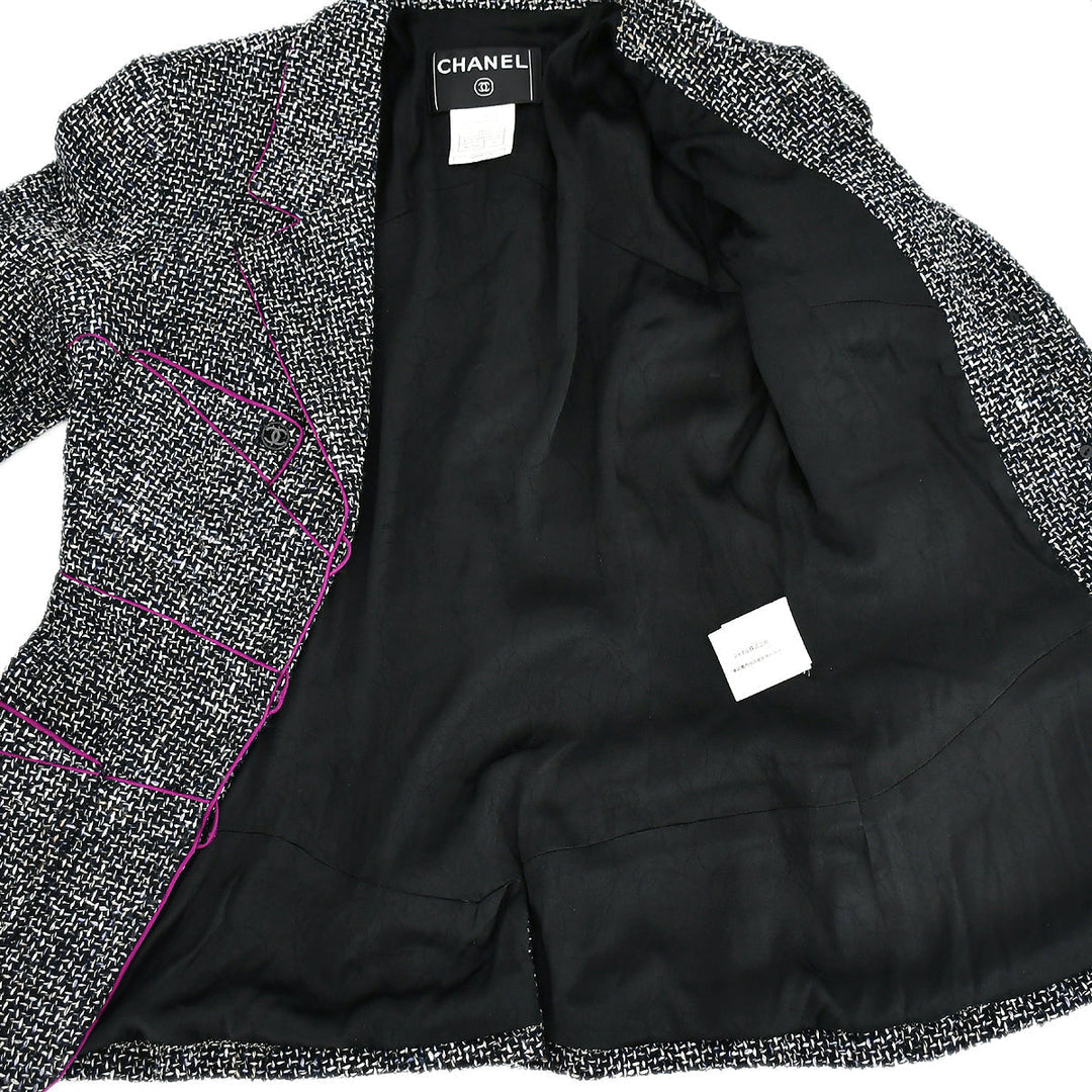 Top Quality Chanel Single Breasted Jacket Purple