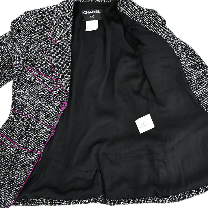 Top Quality Chanel Single Breasted Jacket Purple