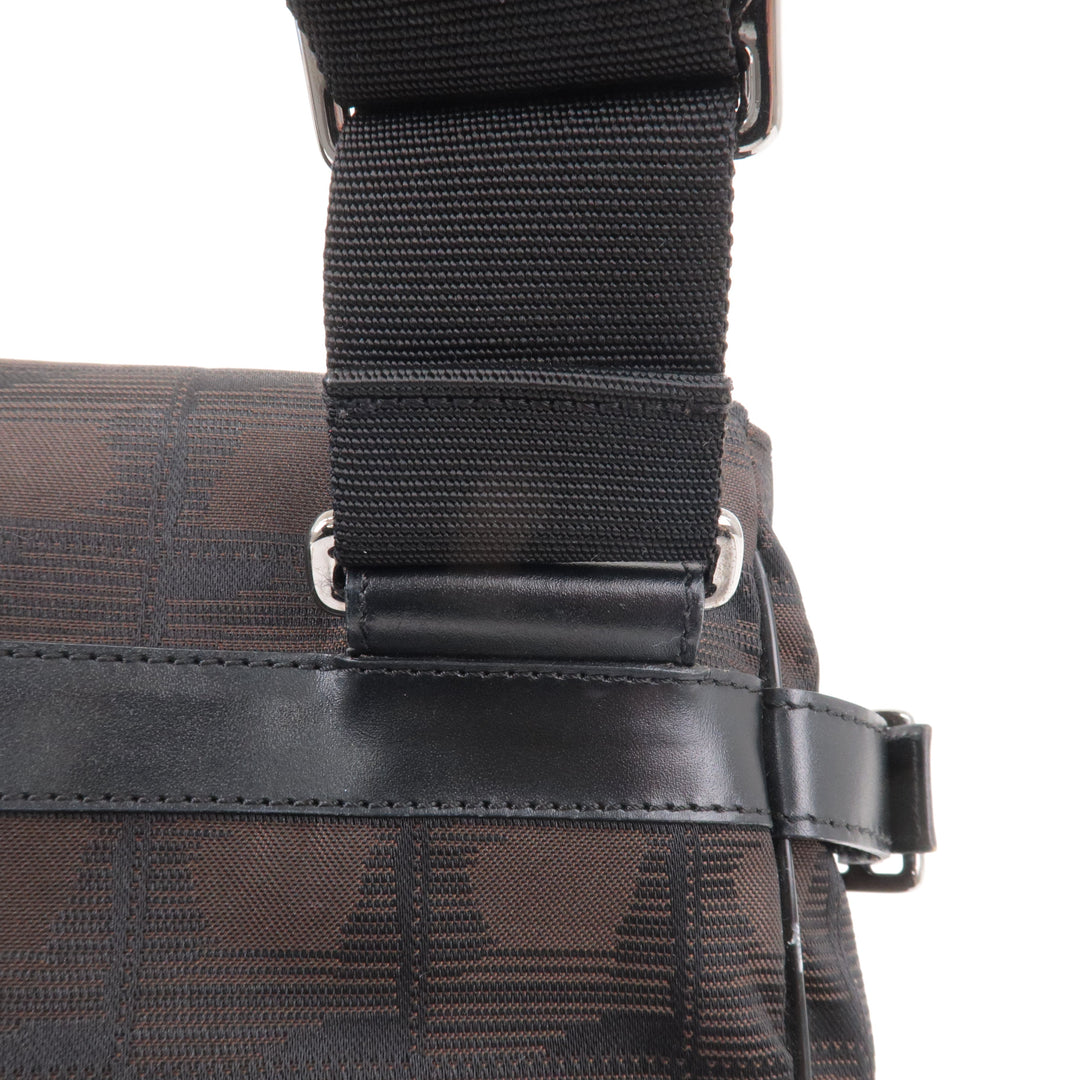 Top Quality Chanel New Travel Line Nylon Jacquard Leather Shoulder Bag A29347