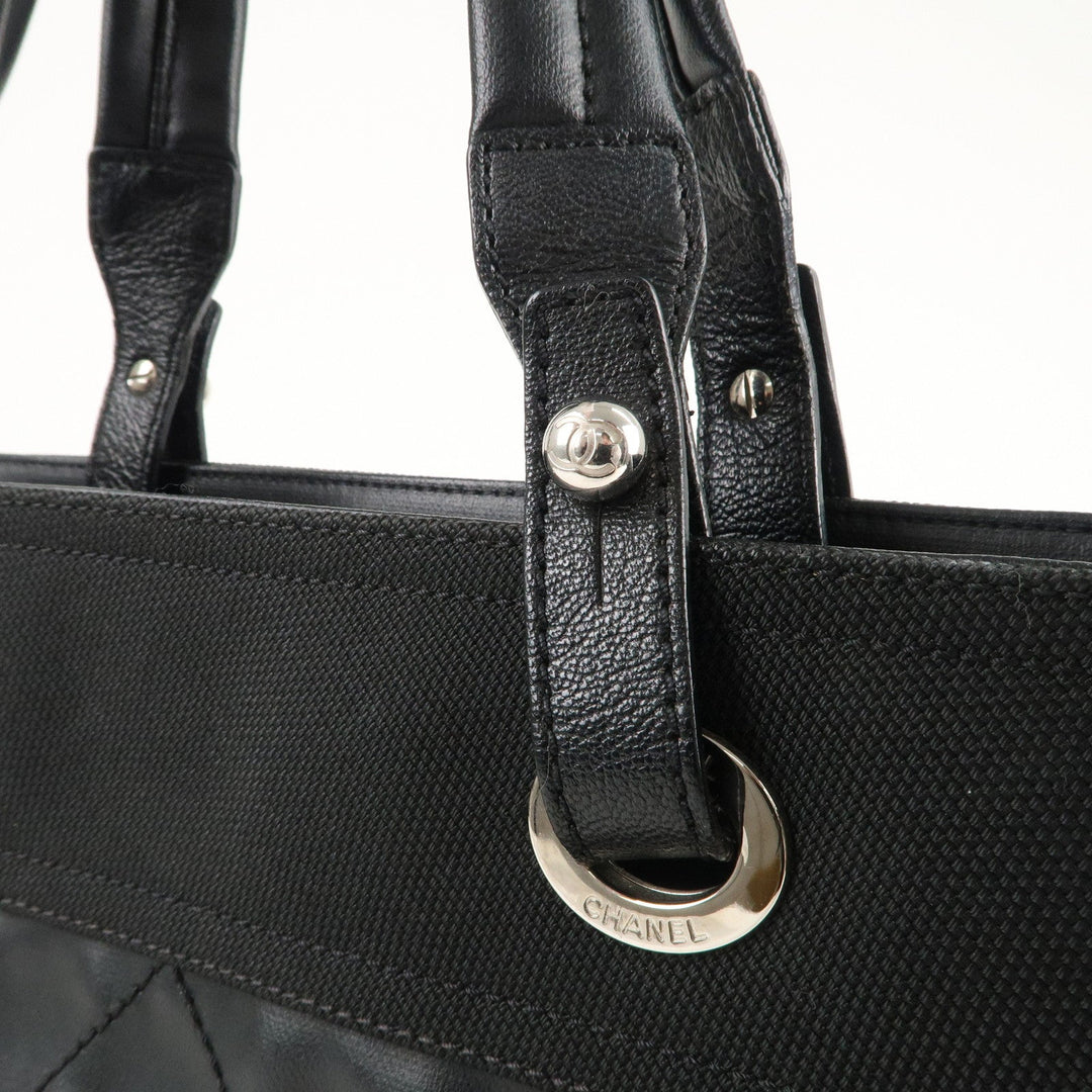 Top Quality Chanel Paris Biarritz MM Coated Canvas Leather Tote Bag A34209