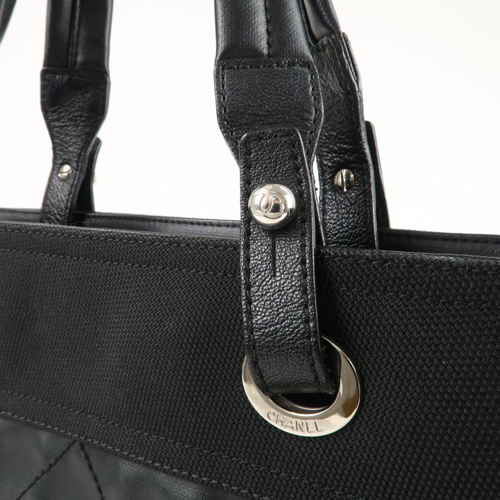 Top Quality Chanel Paris Biarritz MM Coated Canvas Leather Tote Bag A34209