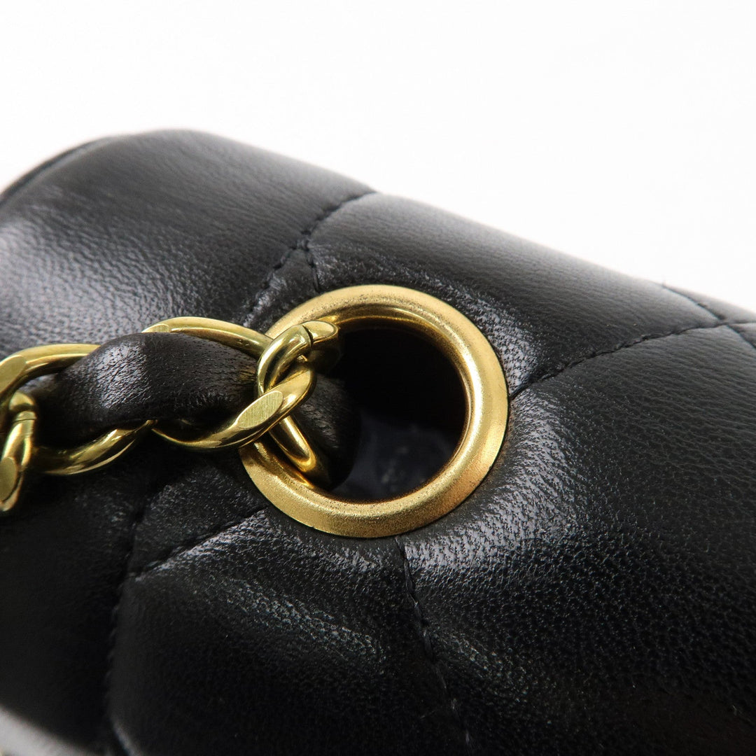 Top Quality Chanel Matelasse Lambskin Diana Chain Shoulder Bag Black A01165