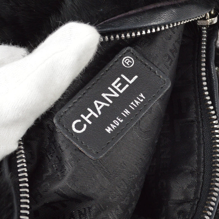Top Quality Chanel Black Fur Chain Handbag