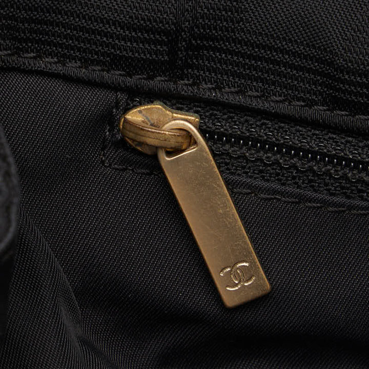 Top Quality Chanel New Label Line Messengers Bag Gold   houlder Bag Black Nylon  CHANEL
