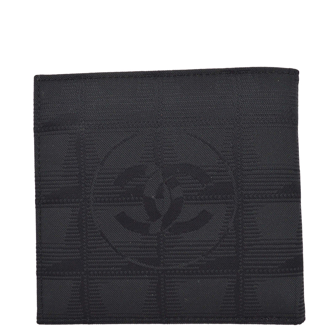 Top Quality Chanel 2001-2003 Black New Travel Line Bifold Wallet Purse