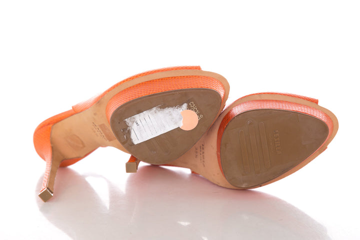 Le Silla Orange Platform Heels SZ 39.5