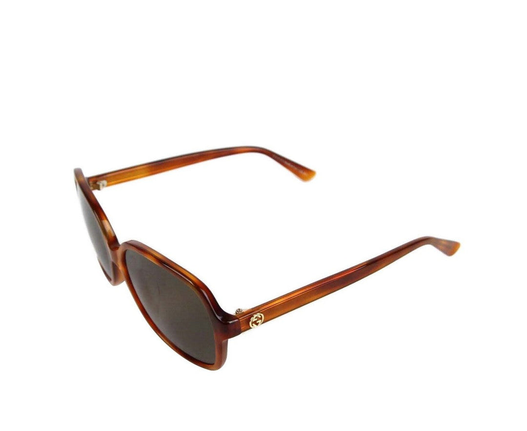 Gucci Women's Tortoise Acetate Square Sunglasses With GG Logo
