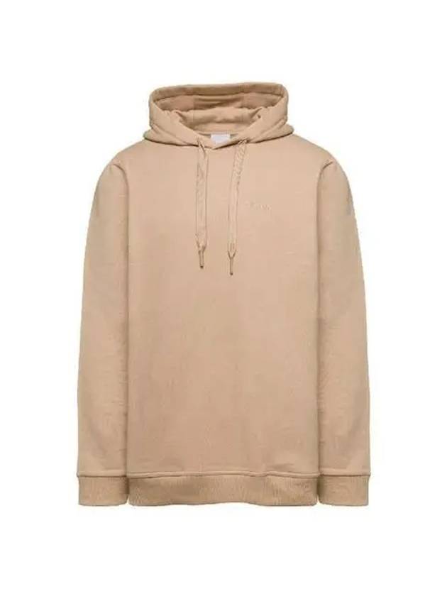 Burberry Check EKD Cotton Hoodie Beige