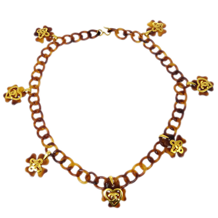 Top Quality Chanel Acrylic Chain Belt Clover 95P Small New