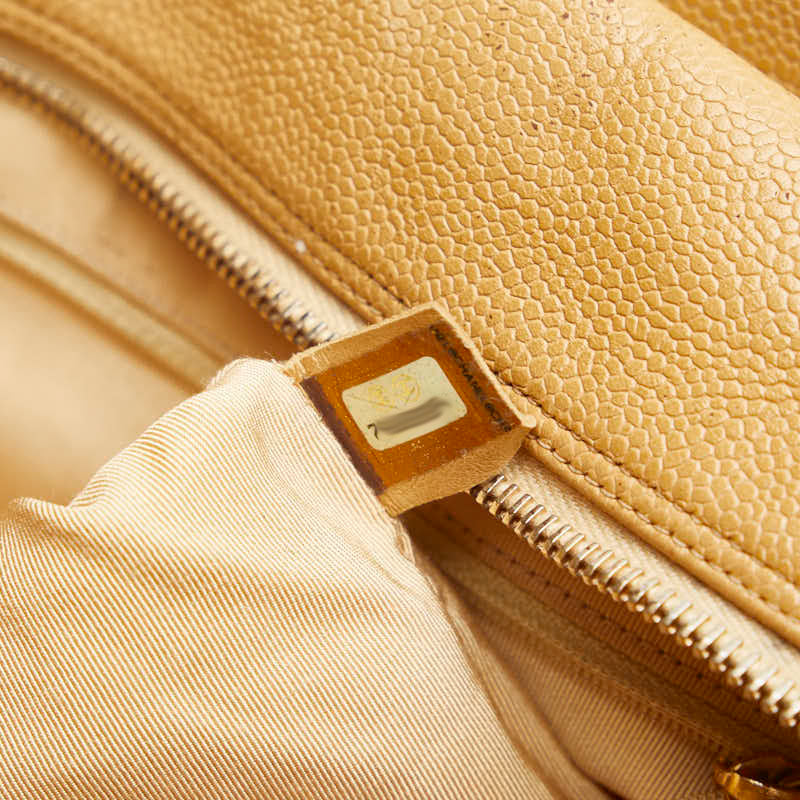 Top Quality Chanel Tote Shopper Bag in Caviar Leather Beige Ladies