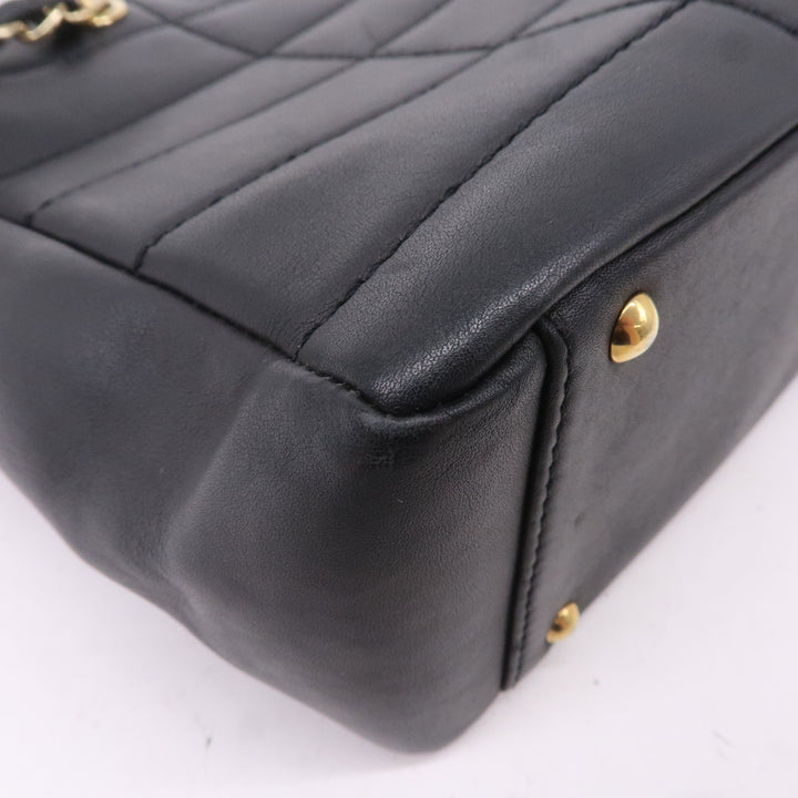 Top Quality Chanel Chocolate Bar Lamb Skin Chain Tote Bag Black A17859