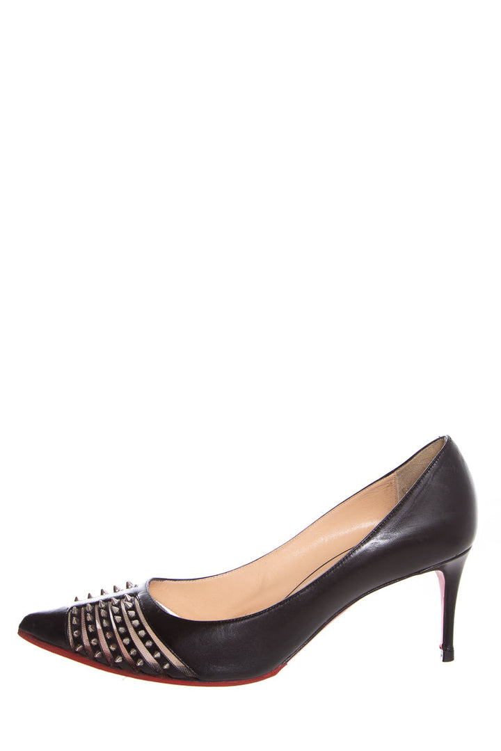 Christian Louboutin Black Studded Heels SZ 38