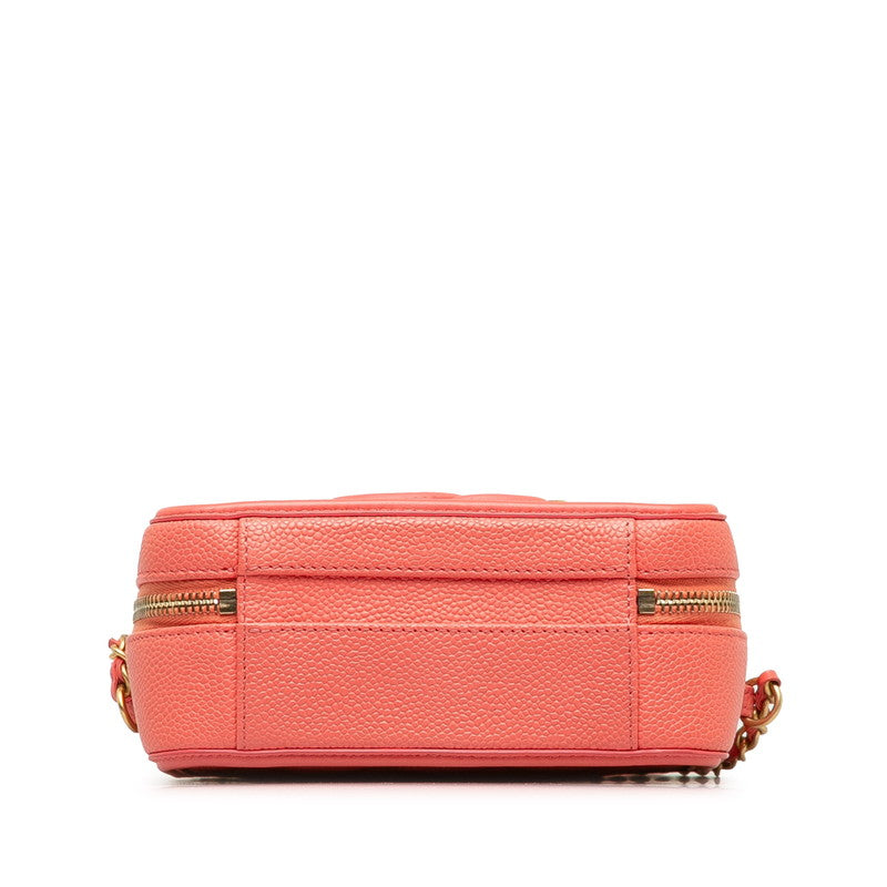 Top Quality Chanel Matrases Coco Mark CC Figure Handbags Shoulder Bag 2WAY Pink Caviar Skin  CHANEL