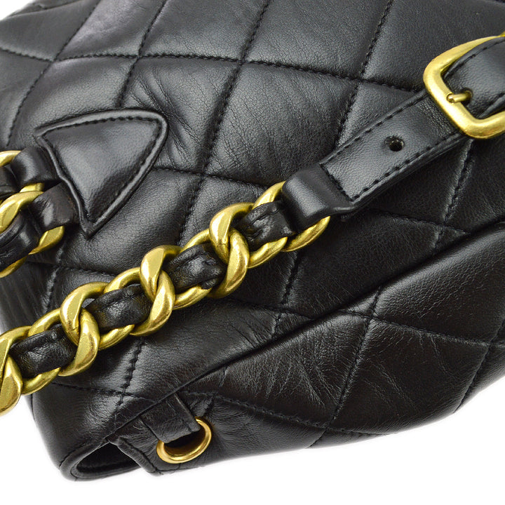 Top Quality Chanel Black Lambskin Duma Backpack Small