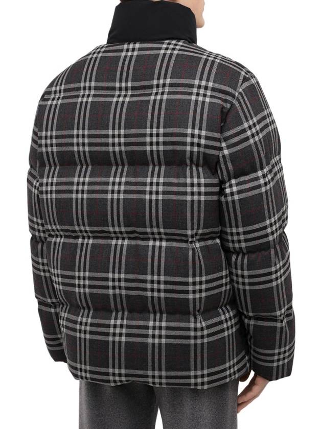 Burberry Checked Wool Down Padding Grey