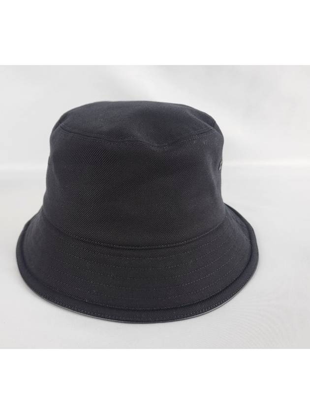 Burberry Horseferry Motif Cotton Bucket Hat Black