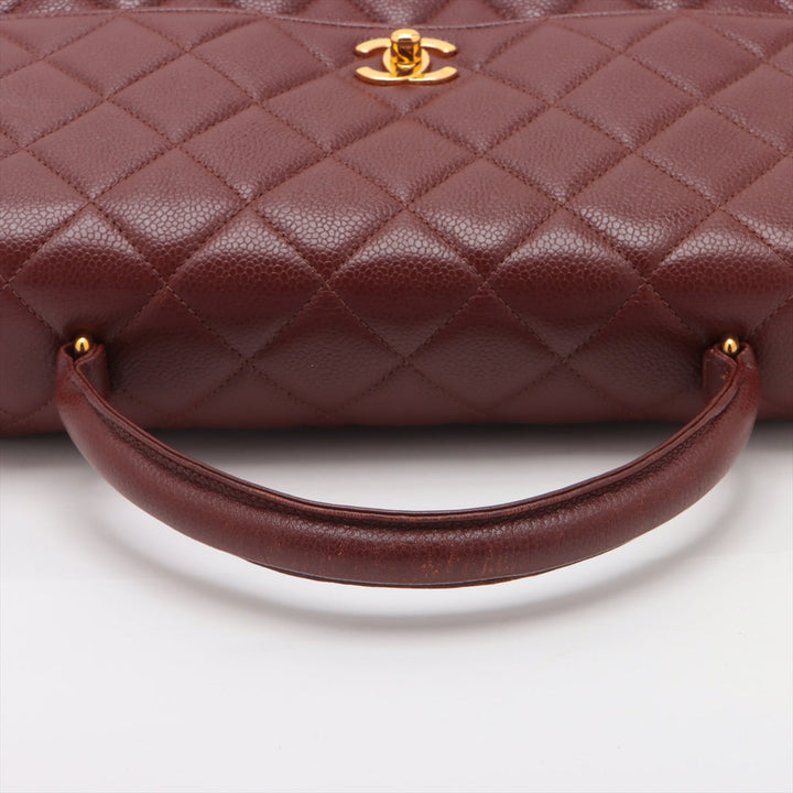 Top Quality Chanel Matrasse Caviar S Handbag Brown G  4th