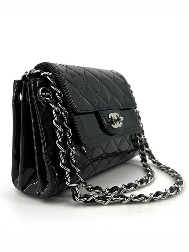 Patent flap shoulder bag mini Chanel