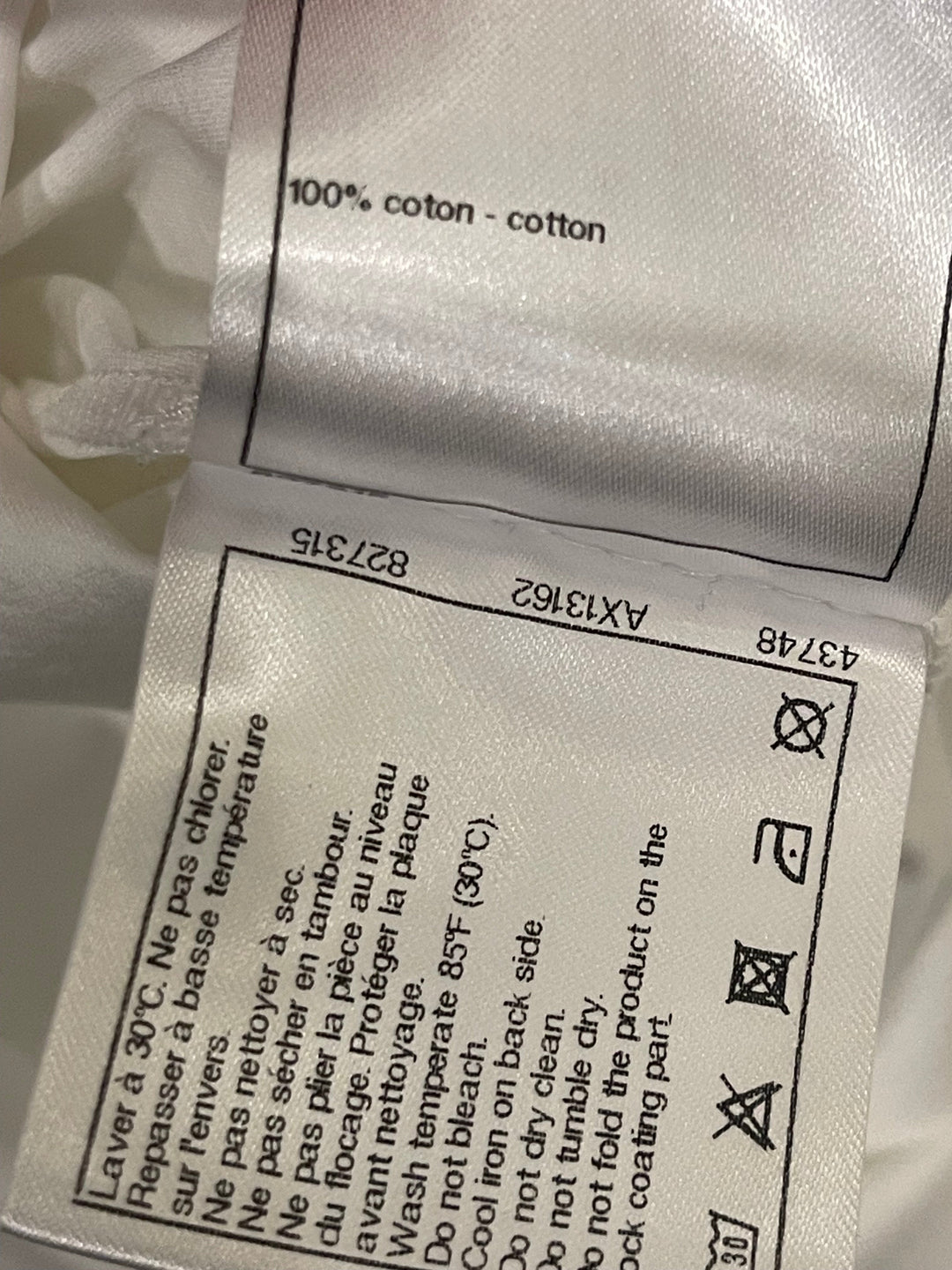 Top Quality Chanel White Short Sleeve Top with Gabrielle Top Quality Chanel Logo Size FR 38 (UK 10)