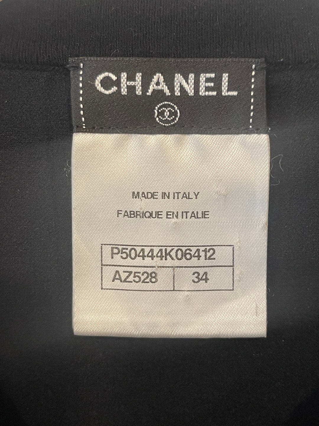Top Quality Chanel Silver Metallic Long-Sleeve Top and Leggings Set Size FR 34/36 (UK 6/8)