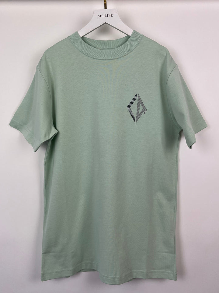 Christian Dior Menswear Mint "CD Diamond Logo" T-Shirt Size XXS (UK 32)