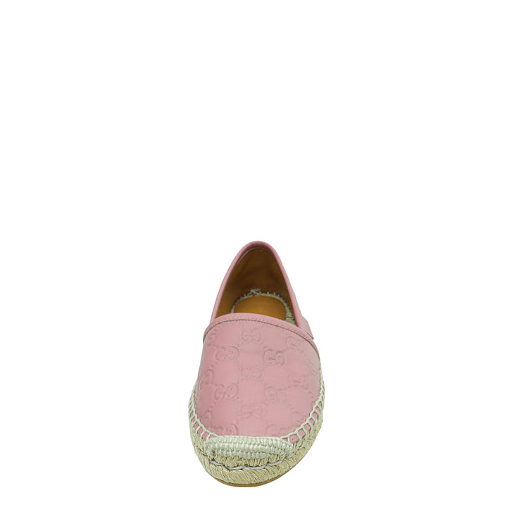 Gucci Dusty Pink Guccissima Espadrille Flats 36