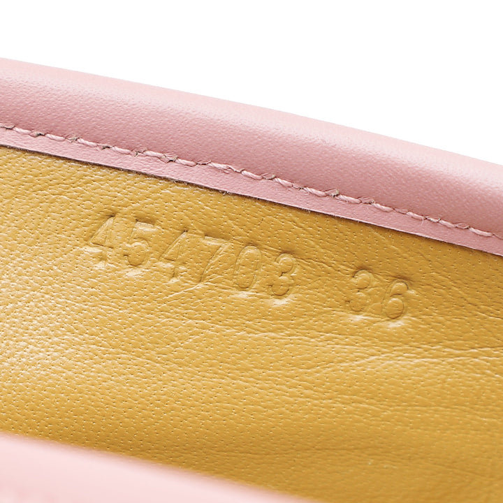 Gucci Dusty Pink Guccissima Espadrille Flats 36
