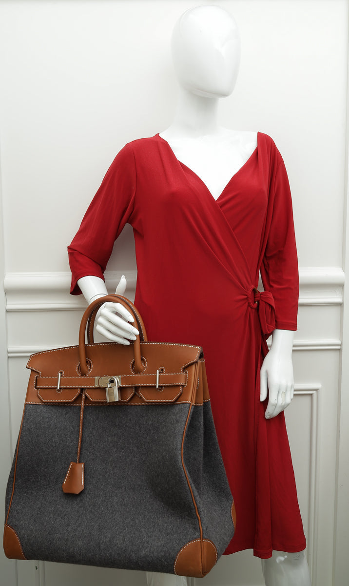Top quality Hermes Bicolor HAC 40 Haute à Courroies Feutre Bag