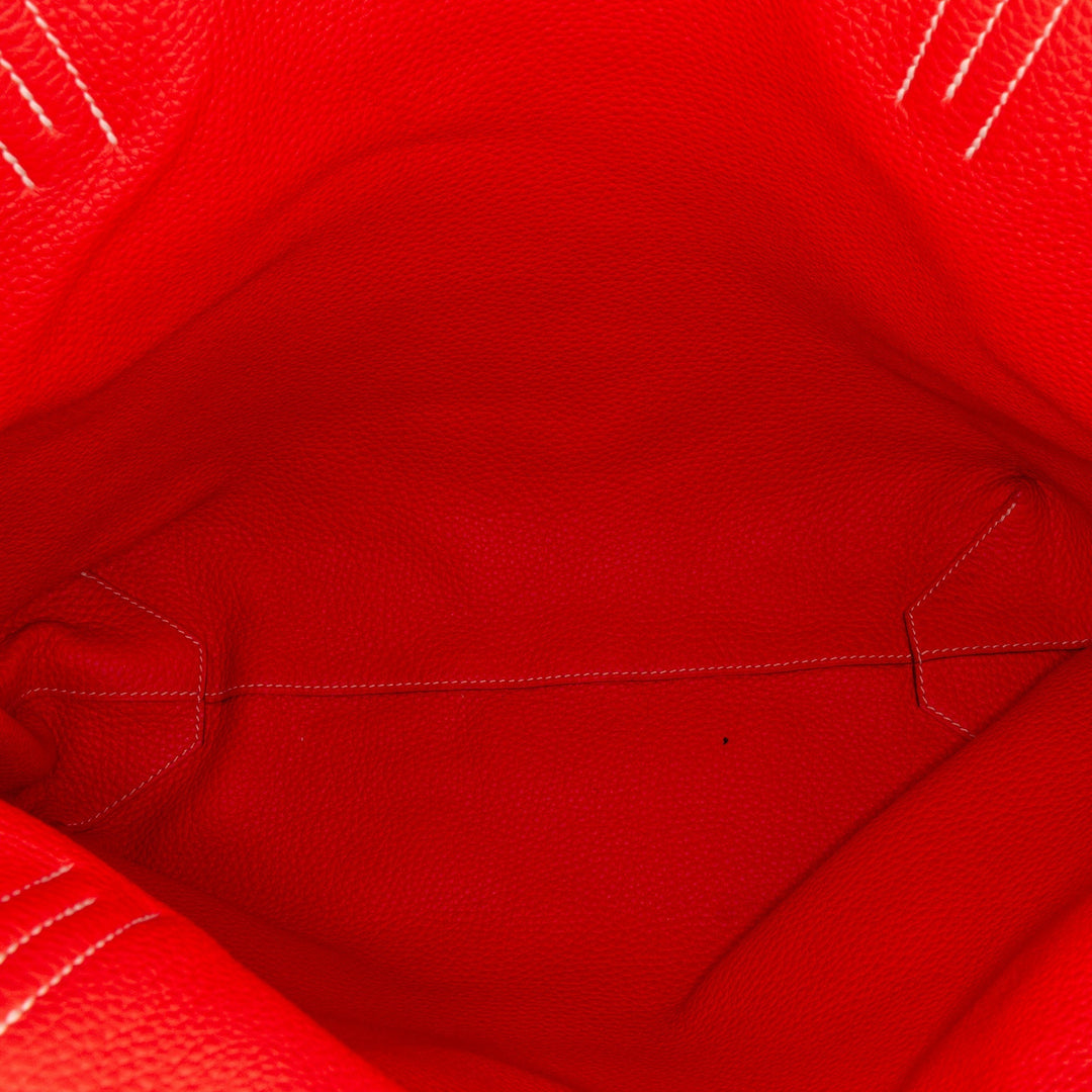 Red Top quality Hermes Clemence Double Sens 36 Tote Bag