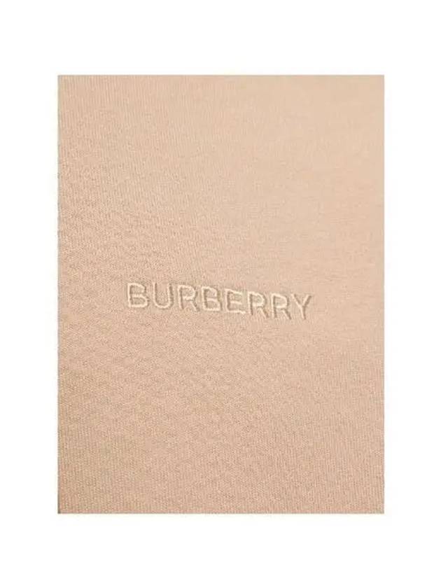 Burberry Check EKD Cotton Hoodie Beige